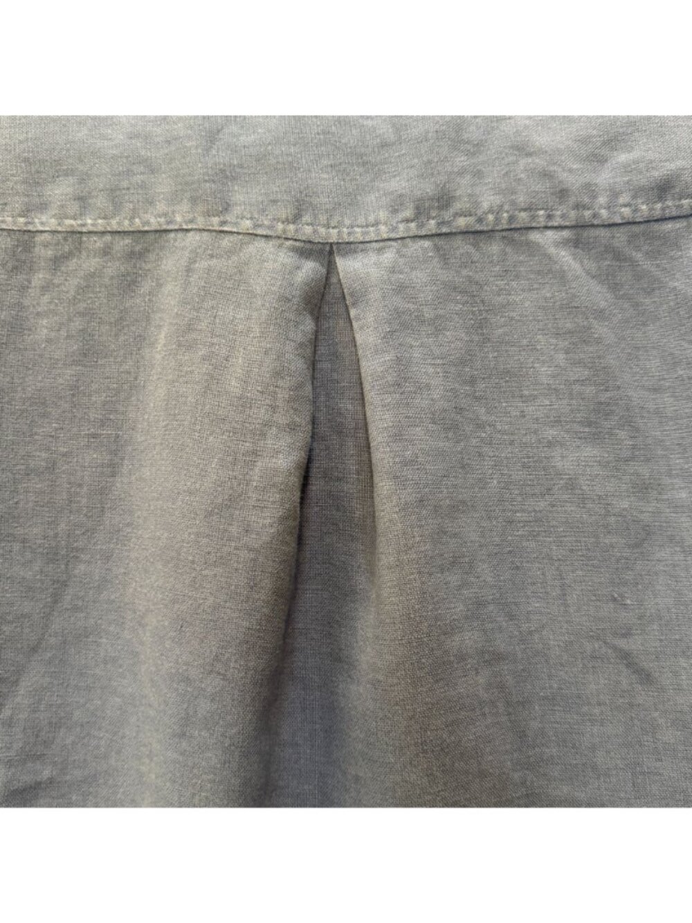 Studio Works 100% Linen Women's Blue Shirt L Long Sleeve Shell Buttons Artsy - Picture 9 of 10